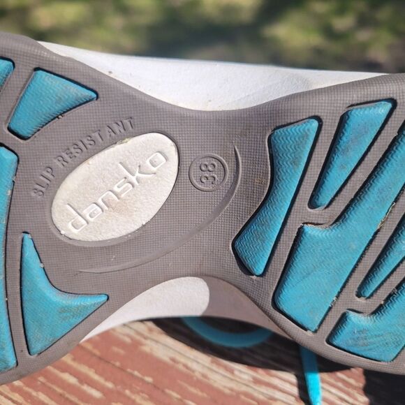 Dansko Women's Blue Mesh Lace Up Slip Resistant Running Sneakers Shoes Size 38 - Picture 10 of 12